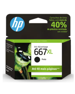 Cartucho Original Hp667xl 3ym81ab Preto Hp