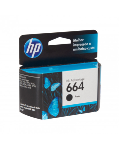 Cartucho Original Hp664 F6v29ab 2ml Preto Hp