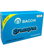 Grampo Galvanizado 24/6 C/ 5000 Unidades Bacchi